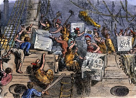 Boston Tea Party; En ikonisk handling av kolonialt motstånd mot brittisk skattsättning och en föregångare till den amerikanska revolutionen